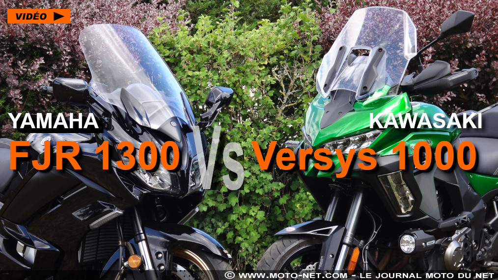 Duel vidéo Yamaha FJR1300 Vs Kawasaki Versys 1000