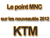 Toutes les infos et les tarifs des nouveautés moto KTM 2012