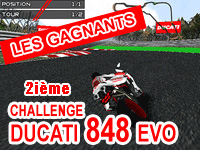 Bravo aux gagnants du 2ème Challenge Ducati 848 Evo !