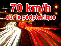 Le périph parisien limité à 70 km/h dès vendredi
