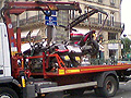 Action de la FFMC pour le stationnement des deux-roues à Paris