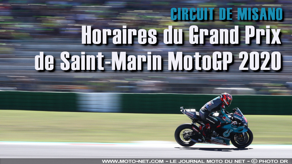 Horaires et objectifs du Grand Prix de Saint-Marin MotoGP 2020