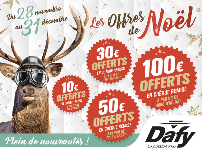 Promotions de Noël chez Dafy Moto