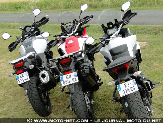 Essai comparatif Ducati Multistrada 950 Vs Honda Africa Twin Vs Suzuki V-Strom 1000 : en plein dans le mille