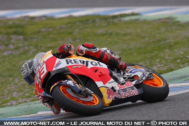 MotoGP : la pluie perturbe les essais privés de Marquez et Pedrosa à Jerez