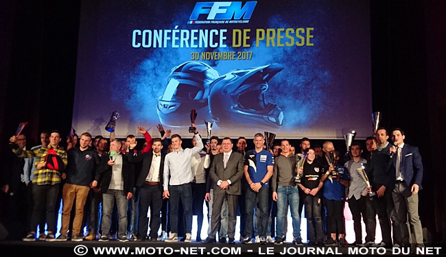 Les champions français de moto récompensés par la FFM