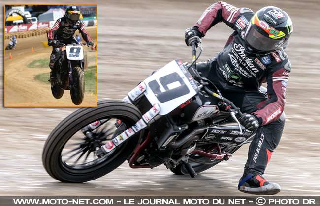  Indian et son pilote Jared Mees, champions AMA Flat Track 2017
