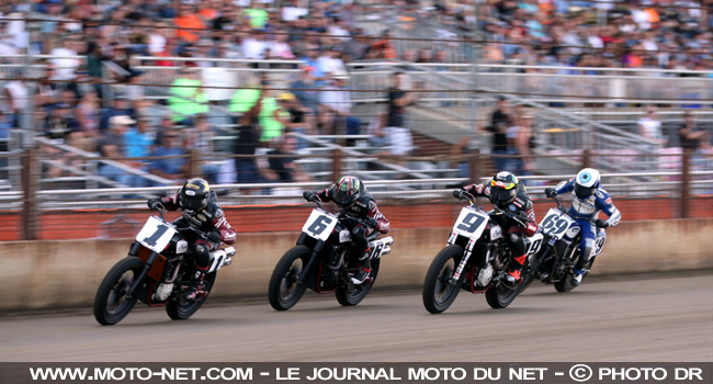 Indian et son pilote Jared Mees, champions AMA Flat Track 2017