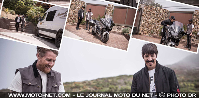 Sands prépare une moto BMW R1200RT pour son pote Kiedis
