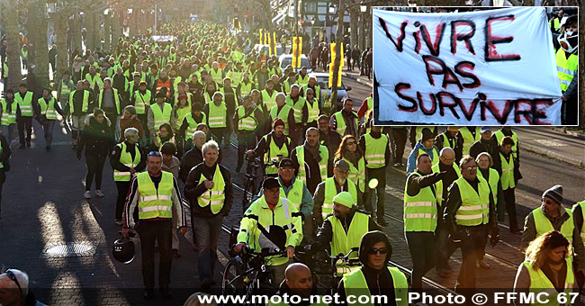Manifestatio des Gilets jaunes à Strasbourg le 17 novembre 2018