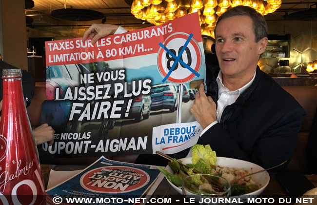 Nicolas Dupont-Aignan entre en campagne contre les 80 km/h