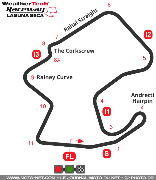 Les horaires du WorldSBK 2018 à Laguna Seca ce week-end