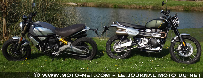  Duel Ducati 1100 Vs Triumph 1200 XC : Scrambler contre Scrambler
