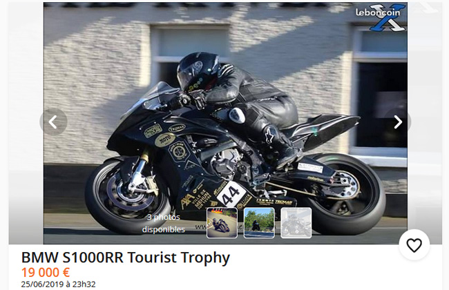 Moto sportive à vendre : BMW S1000RR... du Tourist Trophy 2019 !