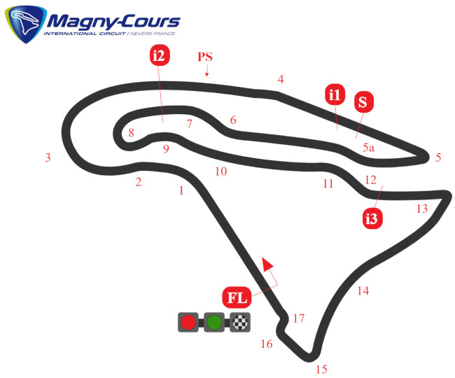 Plan du circuit de Magny-Cours