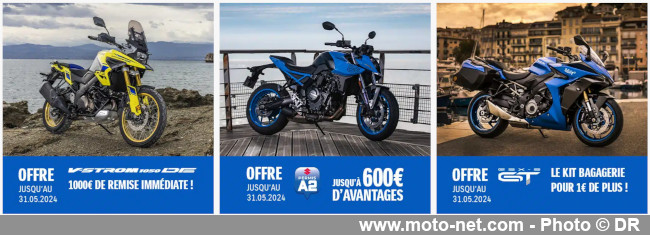  Suzuki multiplie les offres sur ses motos GSX-S et V-Strom 1050 