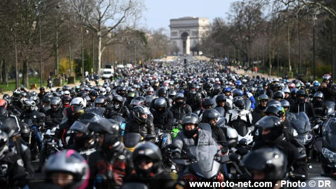 Des milliers de motards ont manifesté pour défendre la circulation interfiles