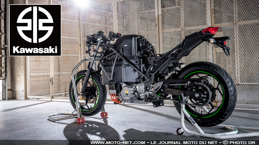 Changement de logo, motos électriques hybrides Kawasaki