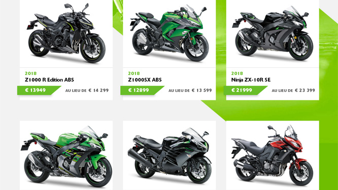 Achetez moins cher votre moto Kawasaki cet été !