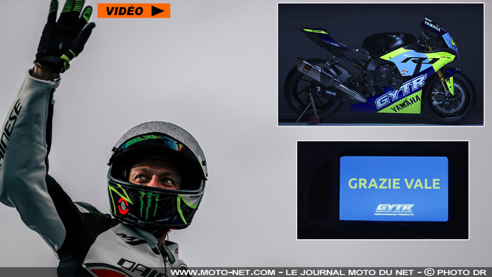 [Vidéo] Une Yamaha R1 GYTR pour le dernier tour de Rossi