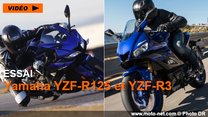Retour en vidéo sur nos essais des Yamaha YZF-R125 et YZF-R3 2019