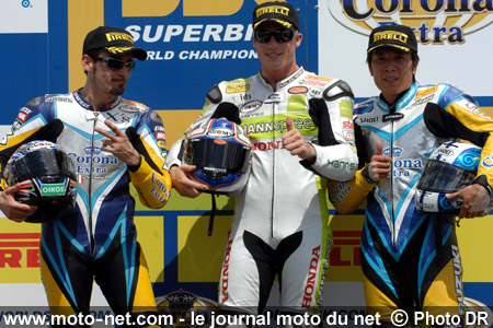 Podium SBK 1 - Les manches Superbike et Supersport de République Tchèque 2007 à Brno sur Moto-Net.Com