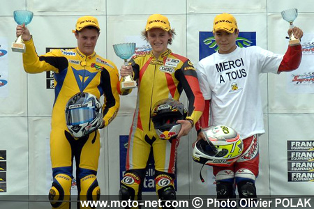  1er Blake Leigh Smith, 2ème Steven Le Coquen et 3ème Clément Dunikowski - Septième et dernière épreuve du Championnat de France Superbike à Magny-Cours