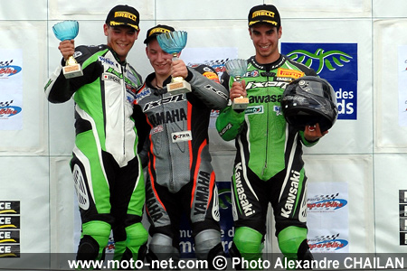  1er Matthieu Lussiana 2ème Alexandre Le Quéré et 3ème Baptiste Guittet - Septième et dernière épreuve du Championnat de France Superbike à Magny-Cours