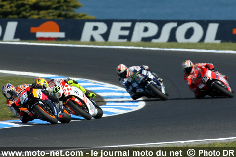  Pedrosa, Rossi, Melandri et Capirossi - Grand Prix Moto d'Australie 2007 : le tour par tour sur Moto-Net.Com