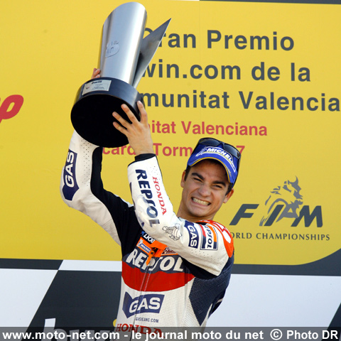 Dani Pedrosa 1er - Grand Prix Moto de Valence 2007 : le tour par tour sur Moto-Net.Com