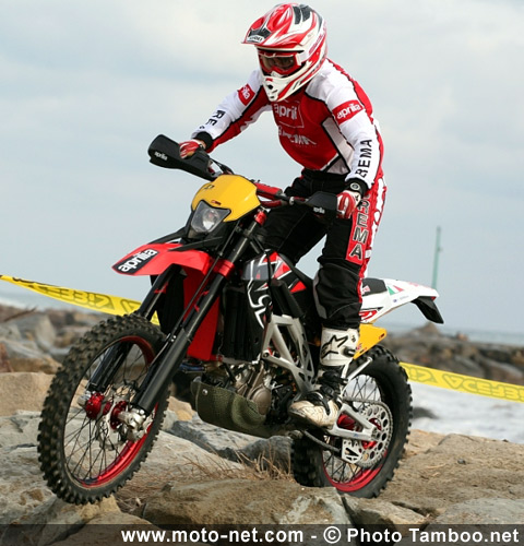 Stefan Merriman et l'Aprilia RXV 450 - FIM World Enduro Championship : Les animations du WEC 2008