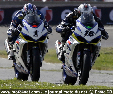 Lucas de Carolis et Guillaume Dietrich - Deuxième épreuve du Championnat de France Superbike 2008 à Nogaro