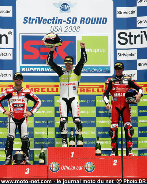 Carlos Checa 1er, Troy Corser 2ème et Michel Fabrizio 3ème - Mondial Superbike : re-Born in the USA !