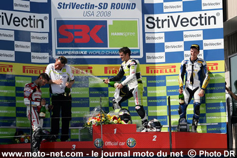 Carlos Checa 1er, Max Neukirchner 2ème et Michel Fabrizio 3ème - Mondial Superbike : re-Born in the USA !