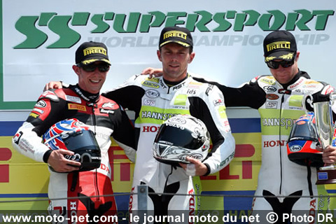 Andrew Pitt 1er, Craig Jones 2ème et Jonathan Rea 3ème - Mondial Supersport Saint-Marin 2008 : Un partout pour l'Allemagne, l'Espagne... et l'Australie !