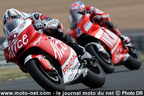 Sylvain Guintoli et Casey Stoner - Grand Prix de Valence MotoGP 2008 : la présentation sur Moto-Net.Com