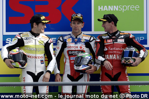 Troy Bayliss 1er, Carlos Checa 2ème et Troy Corser 3ème - Mondial Superbike Portugal 2008 : Bayliss et Sofuoglu : départ et retour gagnants !
