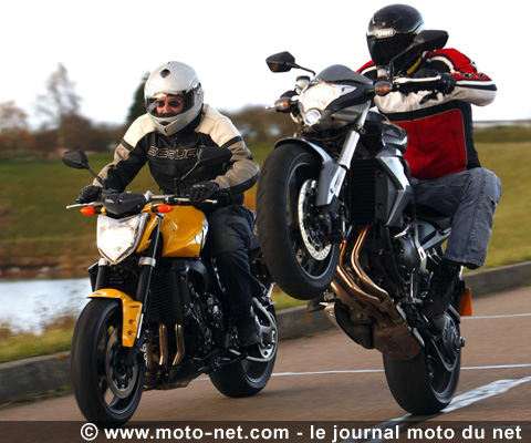 Face à face Honda CB 1000 R - Yamaha FZ1 : duel chez les 1000 !