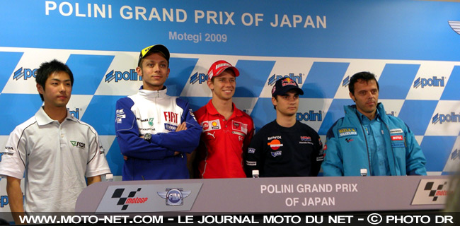 Takahashi, Rossi, Stoner, Pedrosa et Capirossi - Grand Prix du Japon MotoGP 2009 : la présentation sur Moto-Net.Com