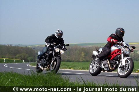 Face à face à l'européenne : le nouveau Ducati Monster défie la Triumph Speed Triple !