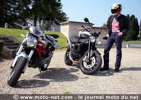 Face à face à l'européenne : le nouveau Ducati Monster défie la Triumph Speed Triple !