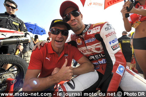 Bayliss et Fabrizio - Mondial Superbike Italie 2009 : Le suspense monte de deux crans à Imola !