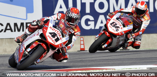 Haga et Fabrizio - Mondial Superbike Italie 2009 : Le suspense monte de deux crans à Imola !