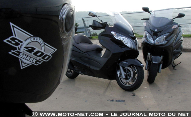 Duel Suzuki Burgman 400 Z / Yamaha Majesty 400 : du rififi chez les commuters !