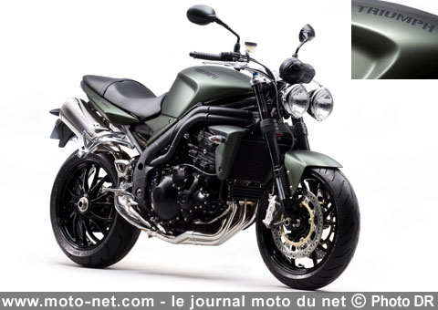 Le Speed Triple 2010 se veut plus conciliant et adopte le kaki