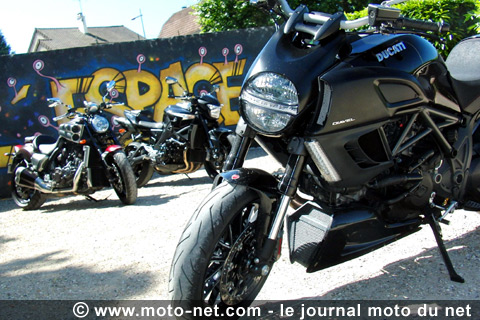 Comparo Diavel vs B-King vs Vmax : Des watts et de la frime !