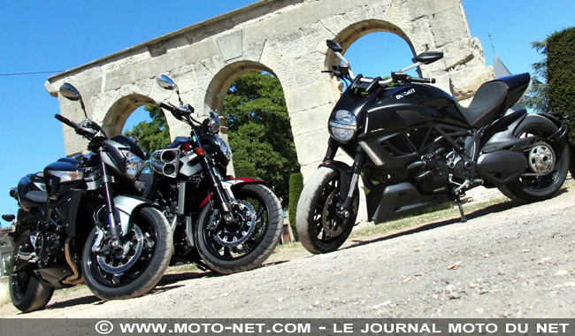 Comparo Diavel vs B-King vs Vmax : Des watts et de la frime !