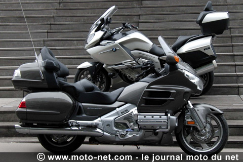  Face à face BMW K 1600 GTL vs Honda GL1800 Goldwing : 12 cylindres en Bretonnie !