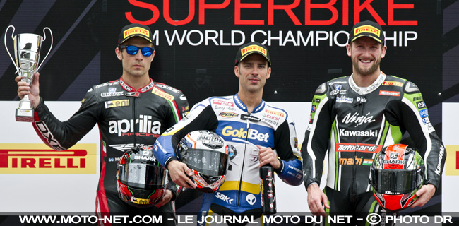 Guintoli 2ème, Melandri 1er et Sykes 3ème - WSBK Portugal (6 sur 15) : Vidéos, déclarations et analyse du SBK à Portimao