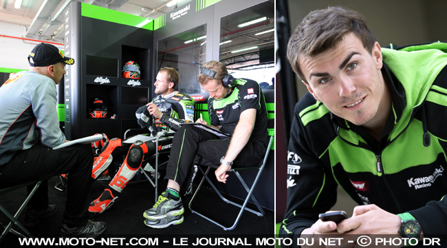 Sykes et Baz - Essais privés WSBK : les Kawasaki s'entrainent à Aragon